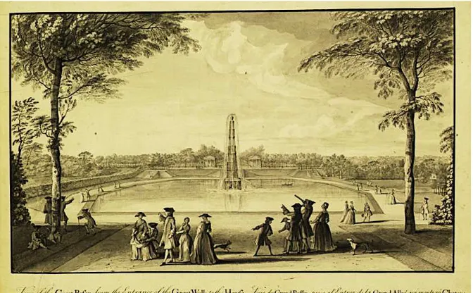 Fig. 15: Vanbrugh’s obelisk fountain at Stowe. 