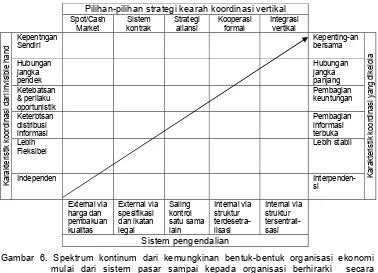 Gambar 6. Spektrum kontinum dari kemungkinan bentuk-bentuk organisasi ekonomi 