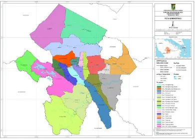 Gambar 4 Peta administrasi Kabupaten Kampar  