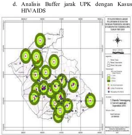 Gambar 1. Distribusi Lokasi Pelayanan Kesehatan Puskesmas di Kabupaten Temanggung dan ibukota kecamatan
