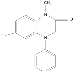 Gambar 2. Struktur Kimia Diazepam (7-klor-1,3-dihidroksi-1-metil-5-fenil-2H-1,4-benzoldiazepin-2-on) (Anonim, 1979)  