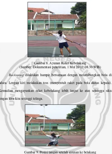 Gambar 8. Ayunan Raket Kebelakang 