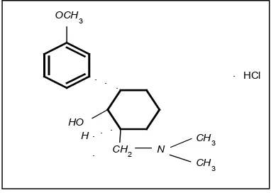 Gambar 4. Struktur Senyawa Tramadol   HCl (Anonim, 2004)  