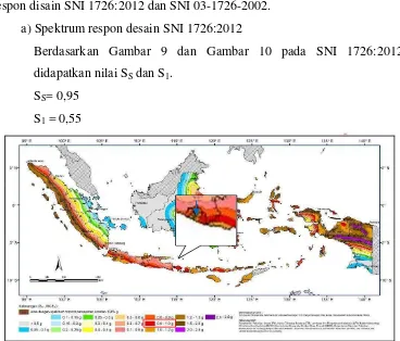 Gambar 5. 1 Peta wilayah nilai Ss 