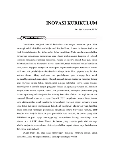 Modul 4 Inovasi Kurikulum