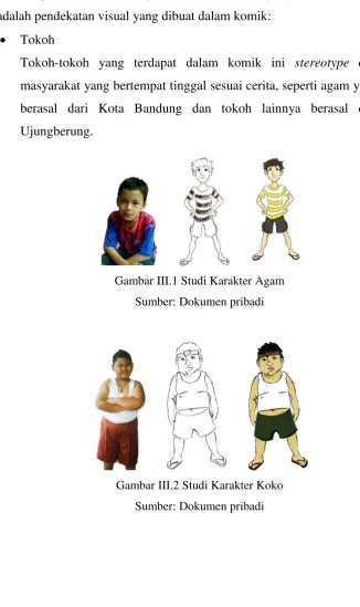 Gambar III.1 Studi Karakter Agam 