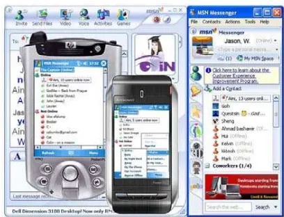 Figure 1: AINI and MSN Messenger Interface
