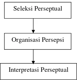 Gambar 1. Proses persepsi (Setiadi, 2003) 