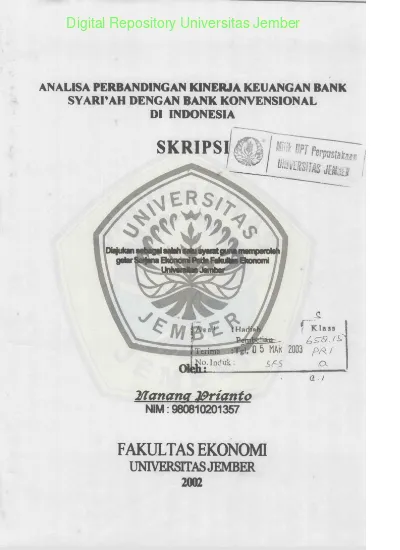 Analisa Perbandingan Kinerja Keuangan Bank Syari'ah Dengan Bank ...