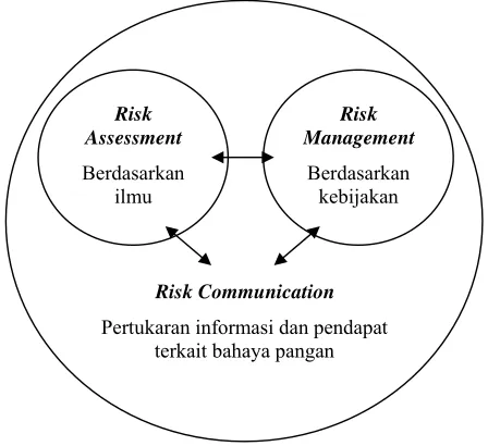 Gambar 6. Hubungan antara komponen dalam risk analysis                    (WHO 1998) 