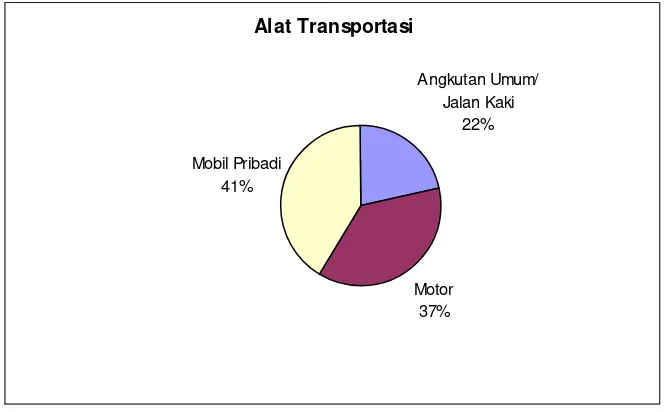 Gambar 15. Diagram Pie Alat Transportasi Responden