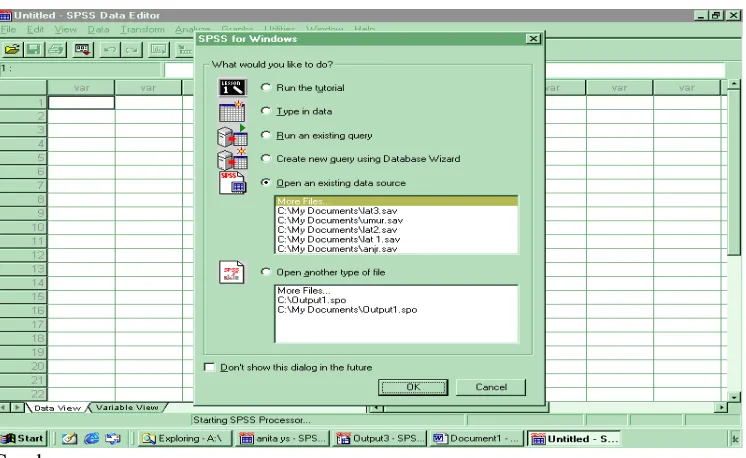 Gambar 3   Layer Program SPSS 