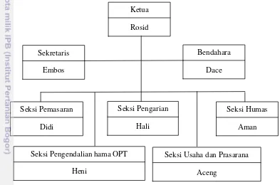 Gambar 2 Struktur organisasi kelompok tani Jembar II 