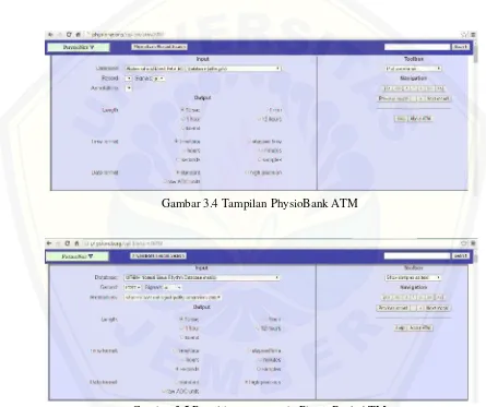 Gambar 3.4 Tampilan PhysioBank ATM