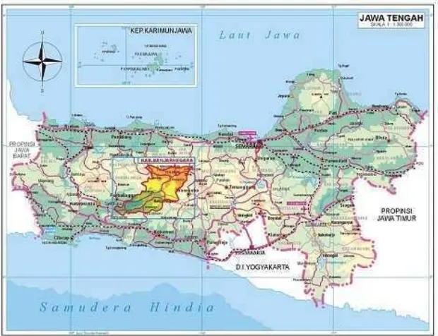 Gambar 3. Peta wilayah Kabupaten Banjarnegara 