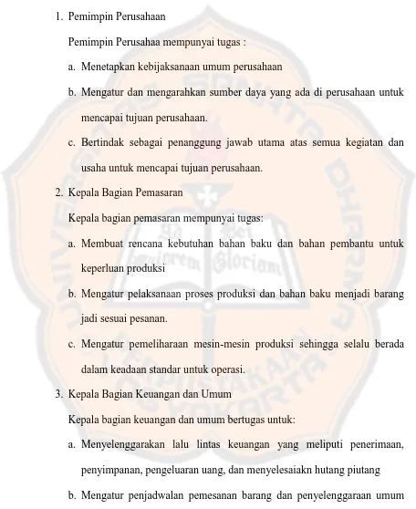 Gambar 4.1 Sturktur Organisasi Erisa Batik 