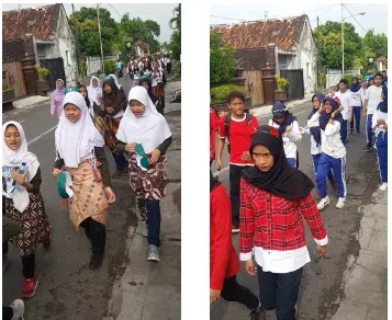 Gambar 13. Kegiatan Jalan Sehat Menyambut HUT SMP Negeri 2 Yogyakarta ke-74 