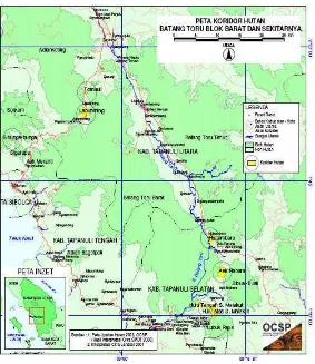 Gambar 7. Peta Kawasan Hutan Batang Toru (OCSP, 2008) 