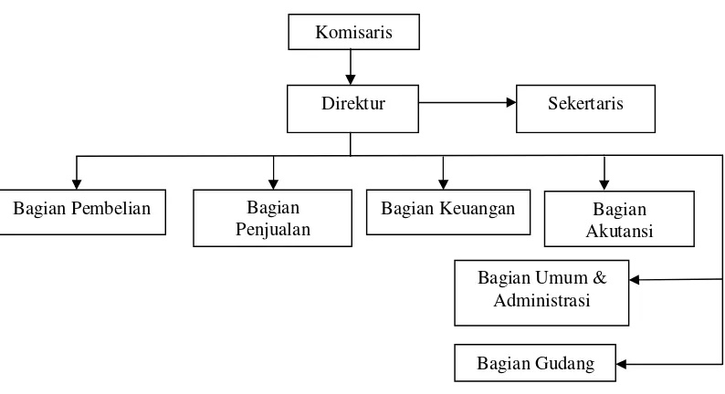 Gambar 4  Struktur oganisasi CV. Bahari Express. 