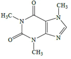 Gambar 2 Struktur Kafein 