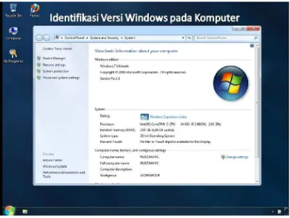 Gambar di bawah ini adalah tampilan sistem operasi Windows XP ServicePack 2