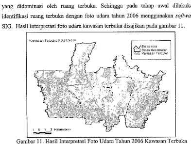 Tabel 4. Luas Kawasan Terbuka per Penutupan Lahan Kota Depok 