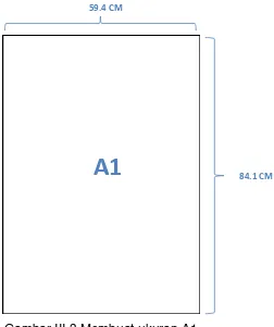 Gambar III.3 Membuat ukuran A1 