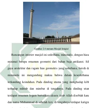 Gambar 2.4 menara Masjid Istiqlal 