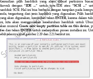 Gambar 2.19 Memilih metode partisi harddisk 