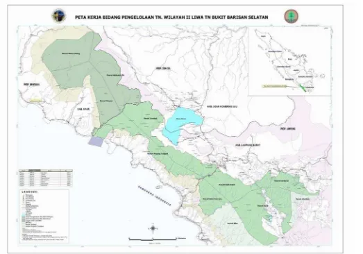 Gambar 2.  Peta kawasan Taman Nasional Bukit Barisan Selatan