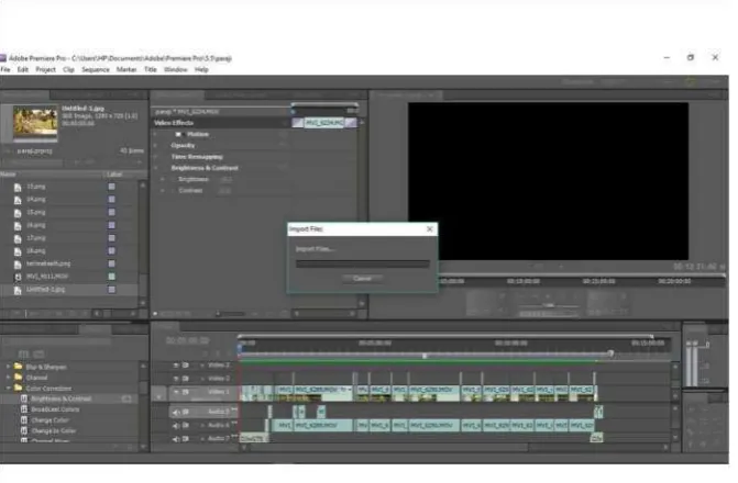 Gambar IV.1 Cut to cut mentahan video 