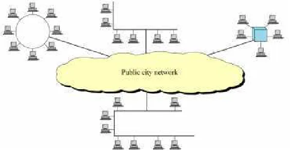 Gambar 2.6 Jaringan MAN (Metropolitan Area Network) 