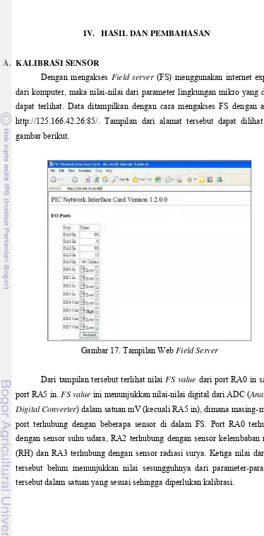 Gambar 17. Tampilan Web Field Server 