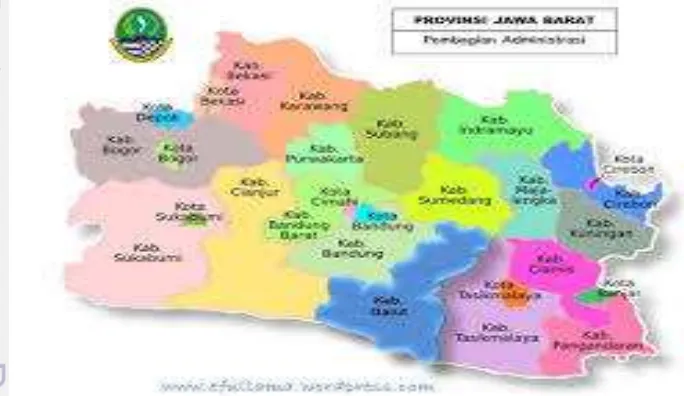 Gambar 5 Peta administratif Provinsi Jawa Barat 