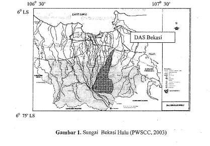 Gambar 1. Sungai  Bekasi Rulu (PWSCC, 2003) 