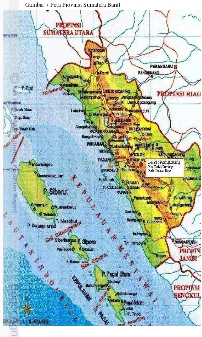 Gambar 7 Peta Provinsi Sumatera Barat 
