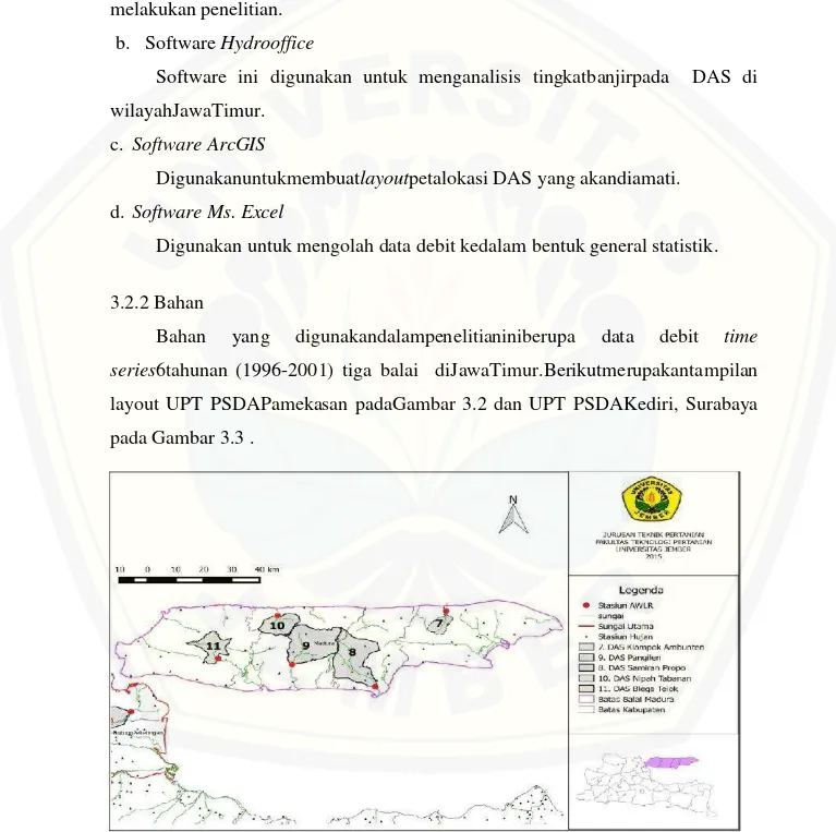 Gambar 3.2 Layout Peta UPT PSDAPamekasan (Madura)