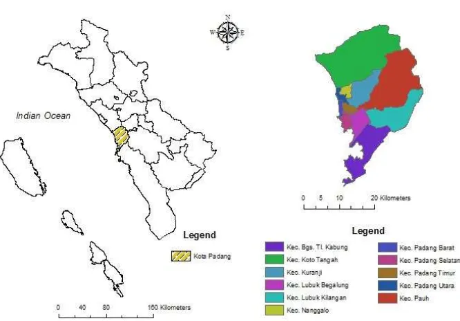 Figure 1. The research location in Padang West Sumatera Indonesia 