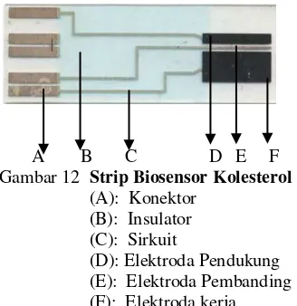 Gambar 12  Strip Biosensor Kolesterol 