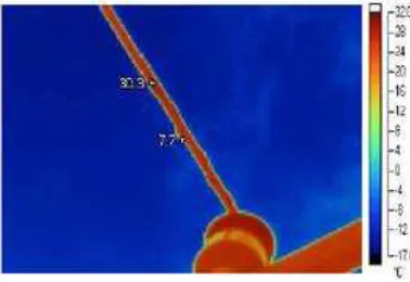 Figure 4  Typical image from the thermo vision camera 