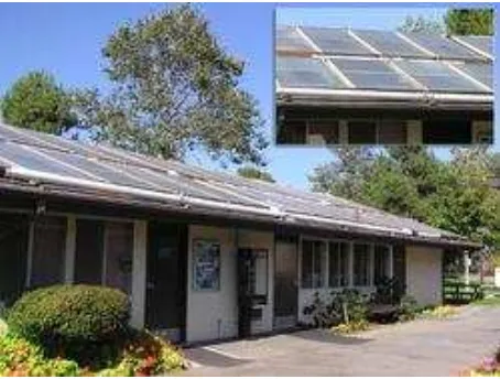 Figure 2.1 A laundromat in California with solar collectors on the roof 