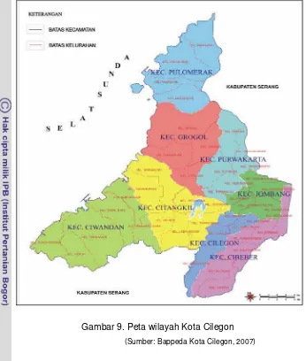 Gambar 9. Peta wilayah Kota Cilegon 