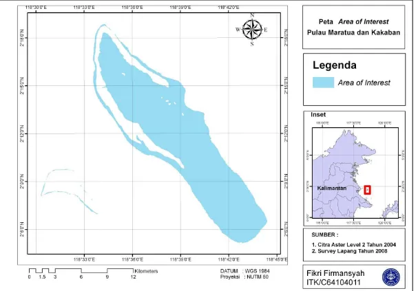 Gambar 2. Peta Area of Interest di Pulau Maratua danPulau Kakaban 