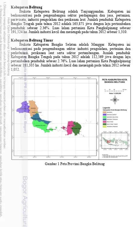 Gambar 1 Peta Provinsi Bangka Belitung 