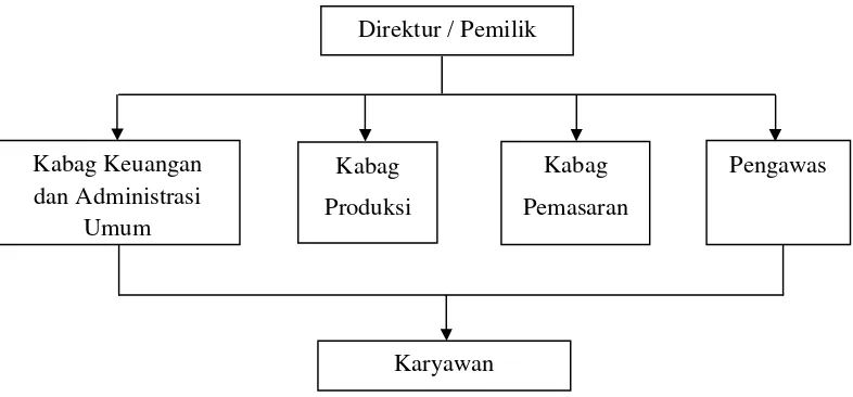 Gambar 4.1 : Struktur Organisasi UD. Layar  Jember 