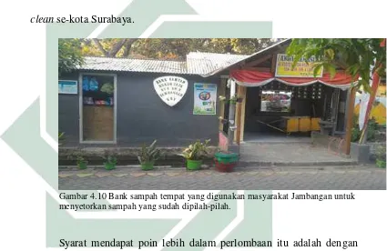 Gambar 4.10 Bank sampah tempat yang digunakan masyarakat Jambangan untuk 