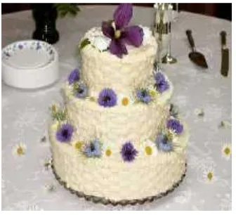 Gambar 8. Edible Flowers CakeSumber: hhtp//cakeblogspot//Desember/2015