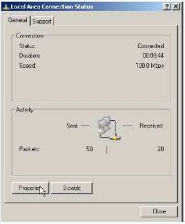 Gambar 3.2 Local Area Connection Status 