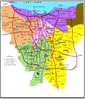 Gambar 4. Peta Kota Jakarta (Dimas 2009) 