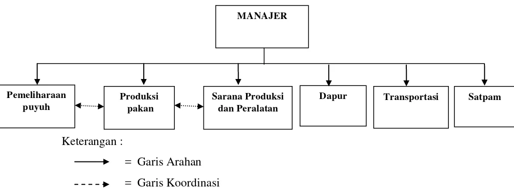 Gambar 2. Struktur Organisasi Perusahaan PPBT 
